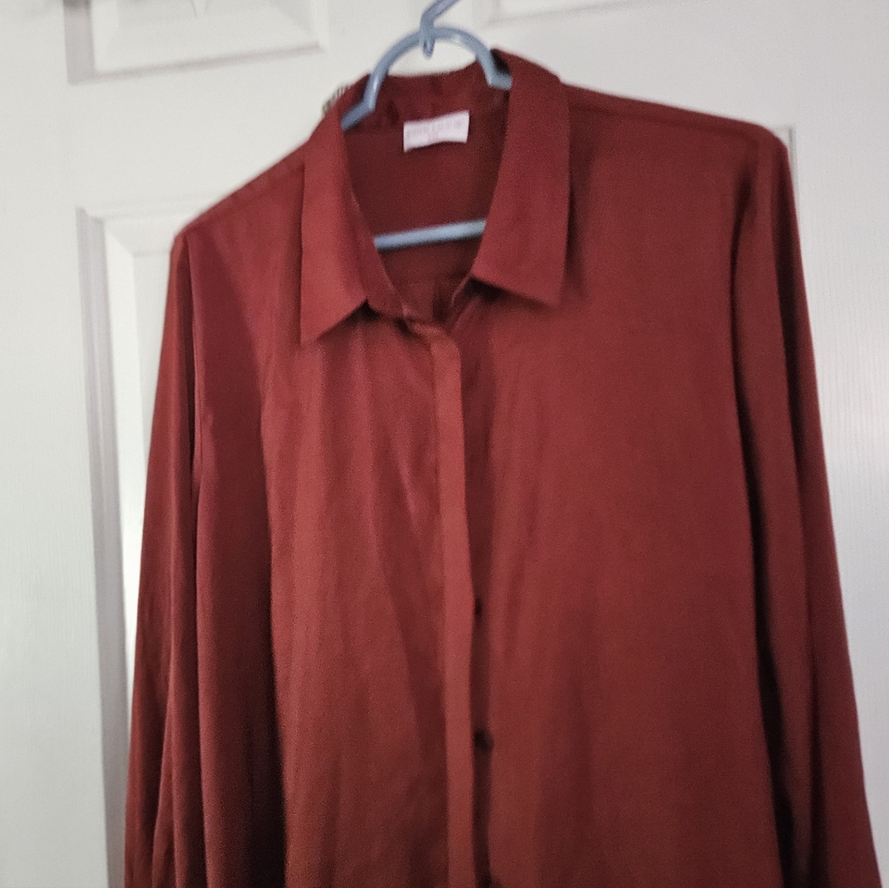 Pink Lily Deep Red Shirt